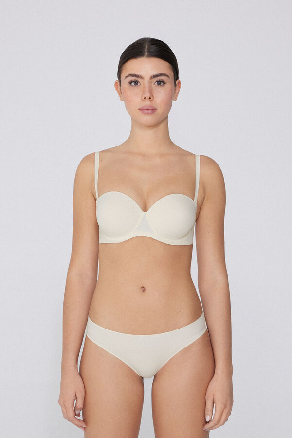 Full Coverage Recycled Microfibre Slightly Padded Bandeau Bra  