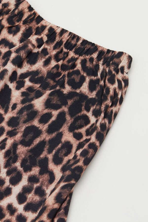 Pantalon Long Fille en Viscose Imprim&eacute;e  