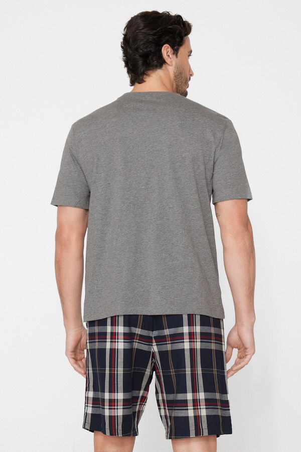 Kr&aacute;tk&eacute; Bavlněn&eacute; Pyžamo s Pl&aacute;těnou Kapsičkou  