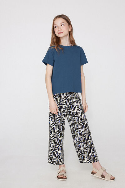 Girls&rsquo; Printed Viscose Trousers