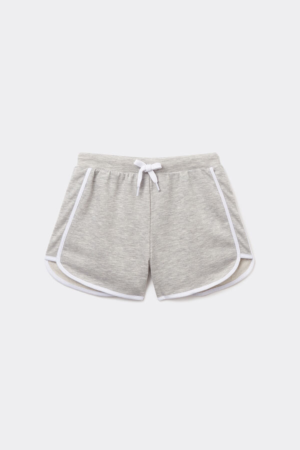 Shorts in Felpa Cotone Piping Bimba  