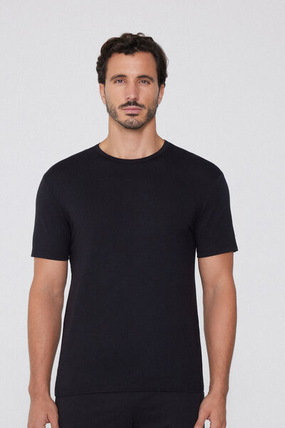Round-Neck Viscose T-Shirt
