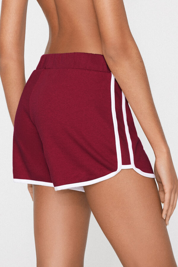 Fleece Short met Biezen  