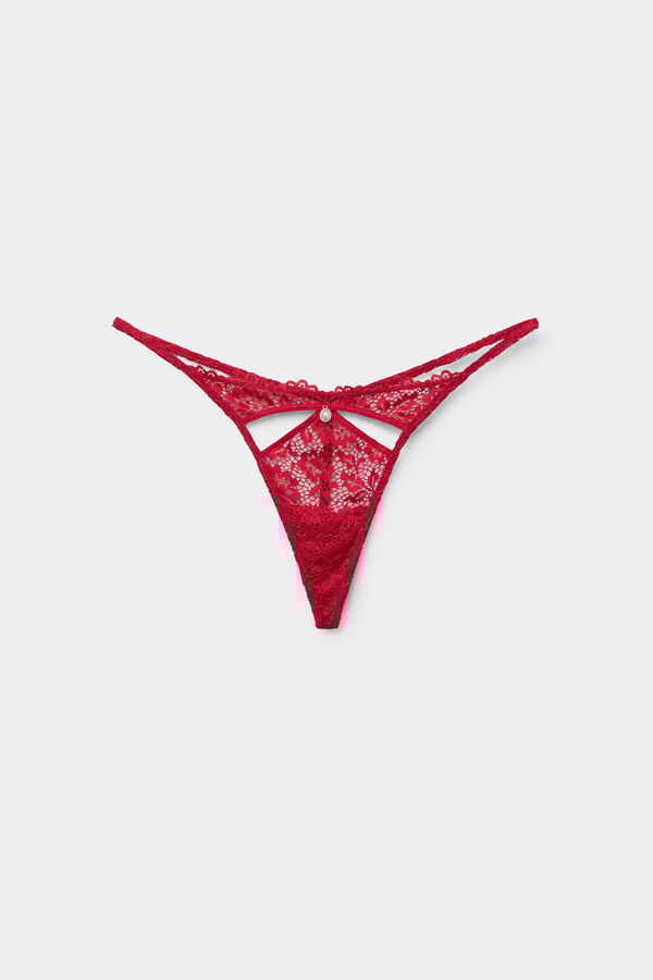Lurex Lace Tanga Panel G-String  