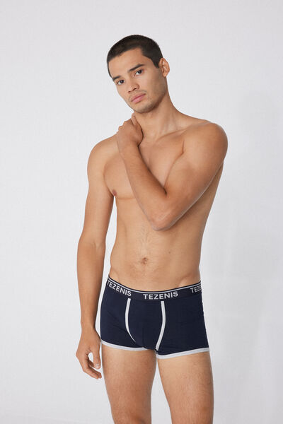 Organic Cotton Boxers with Contrasting Trim and Logo