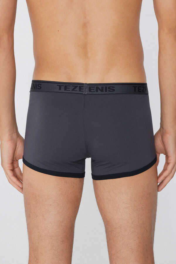 Boxer Coton Biologique Bords Contrastants Logo  