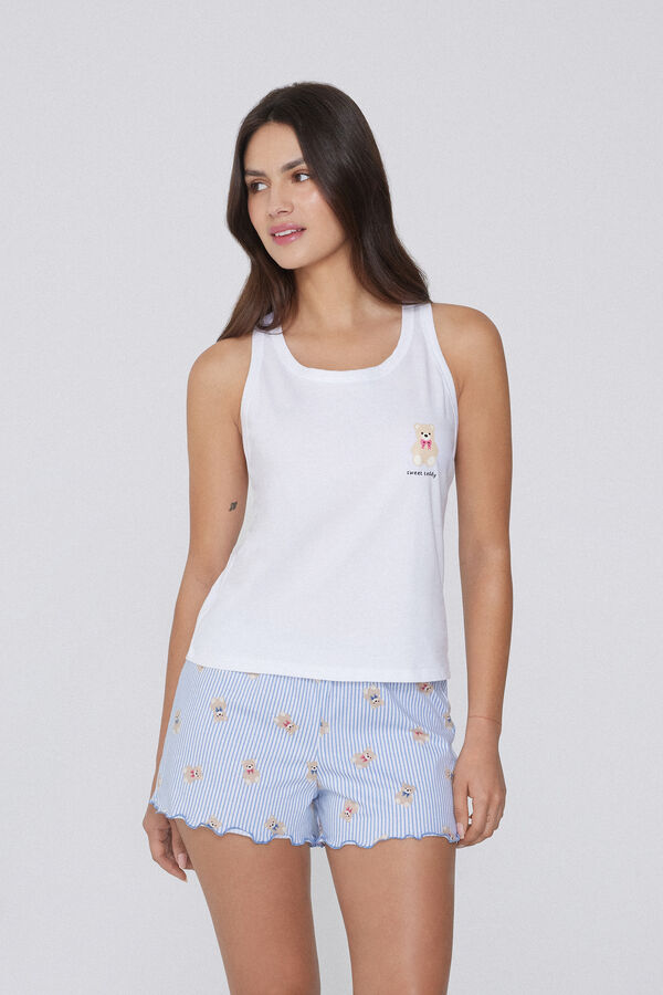 Майка з Широкими Бретелями з Бавовни з Принтом  