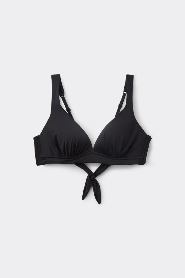 Wide Strap Recycled Microfibre Triangle Bikini Top  