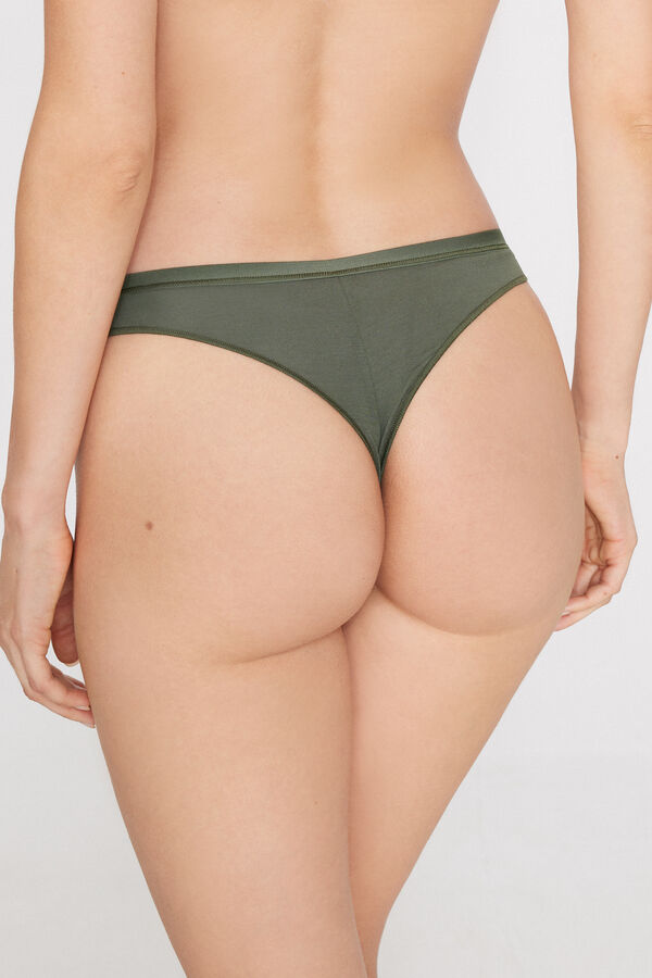 Cueca brasileira de algod&atilde;o de cintura descida  