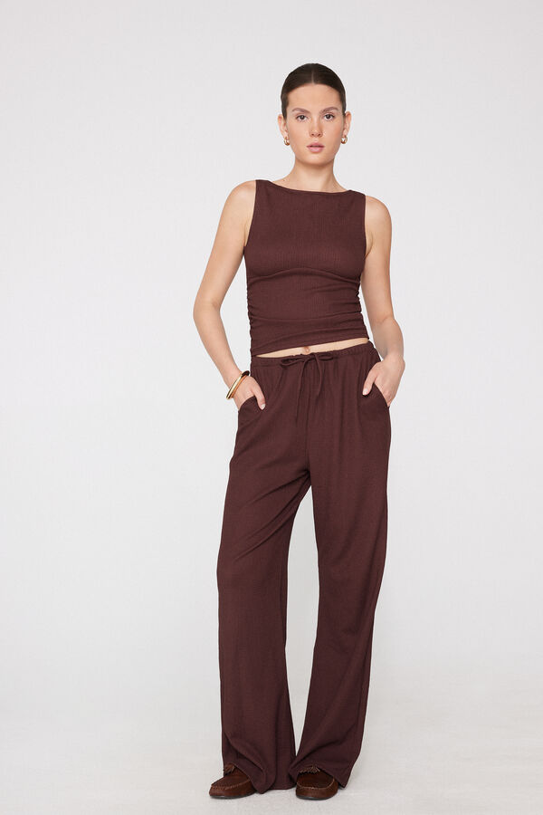 Crinkle Palazzo Trousers  
