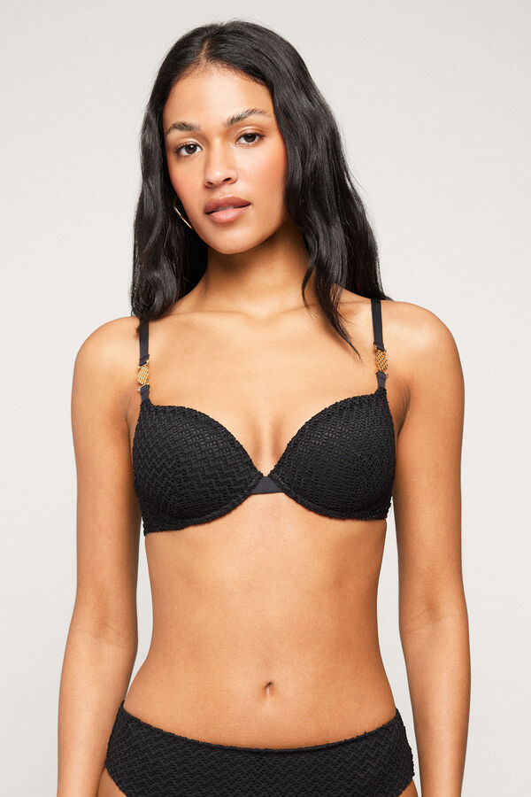 Jewel Net Lightly Padded Push-Up Bikini Top  