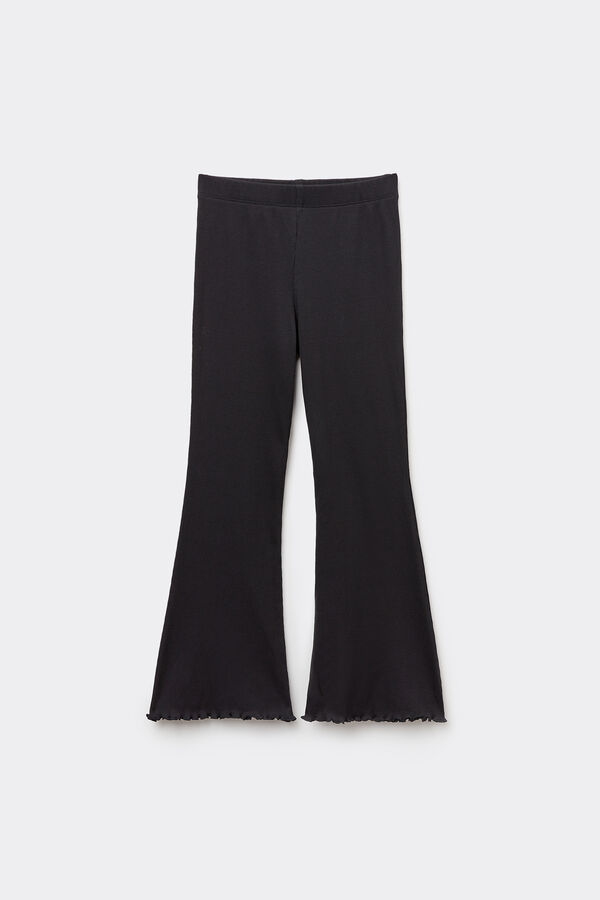 Legging Fille &Eacute;vas&eacute; &agrave; Bords-C&ocirc;tes  