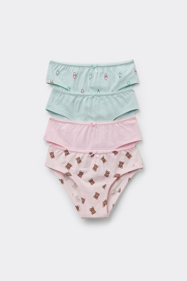 4&nbsp;Culottes en Coton Imprim&eacute; Fille  