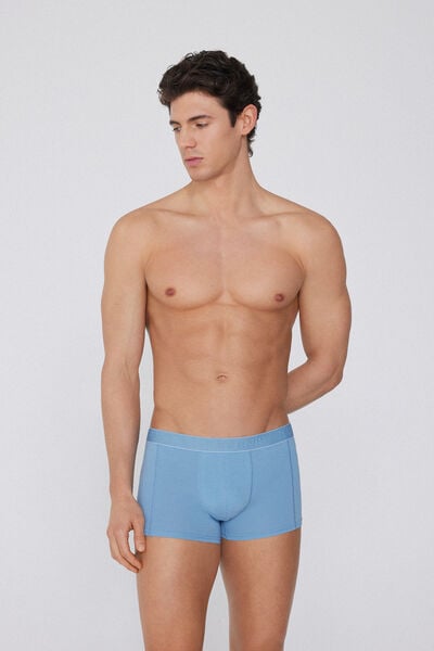 Boxers de Algod&atilde;o Org&acirc;nico Costuras Contrastantes com Log&oacute;tipo