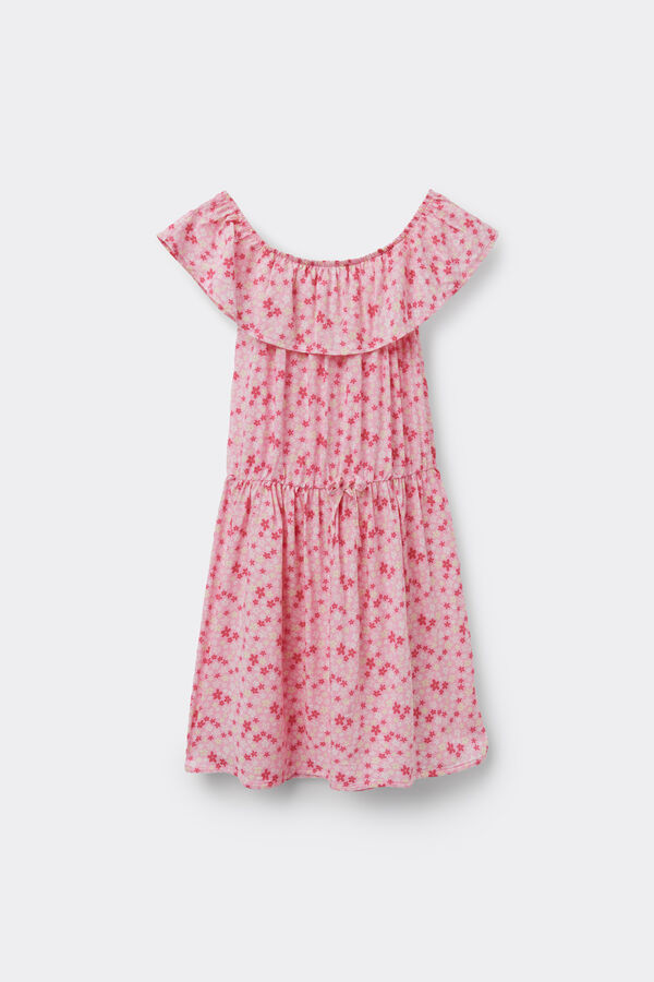 Kleid aus Viskosetuch mit R&uuml;schen  