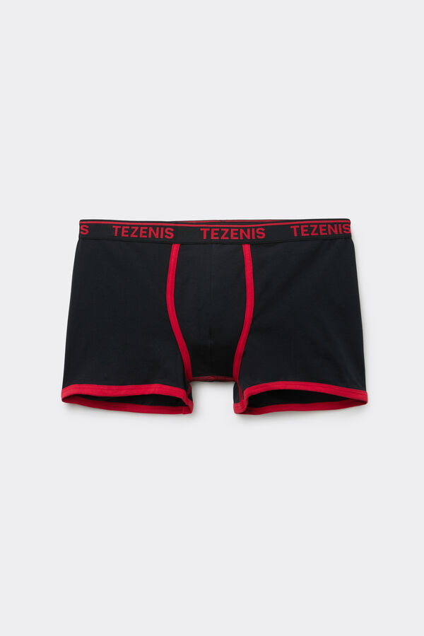 Boxers de algod&atilde;o com orlas contrastantes  
