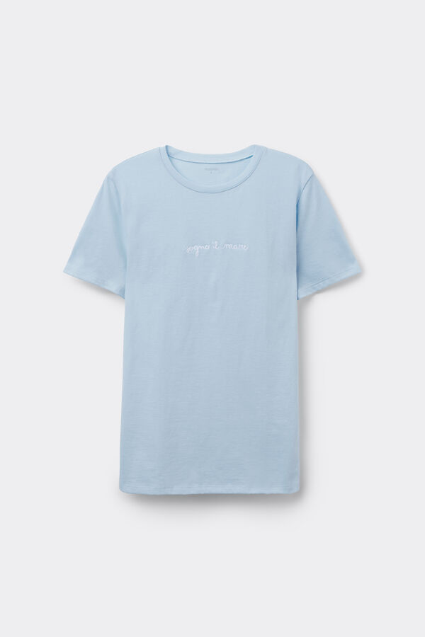 T-Shirt in 100% Cotone con Stampa  