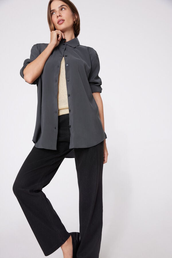 Extra-Stretch Denim Straight-Leg Trousers  