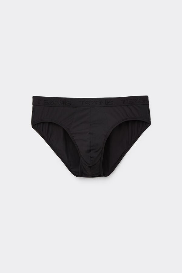 Slip aus Mikrofaser mit elastischem Logobund  