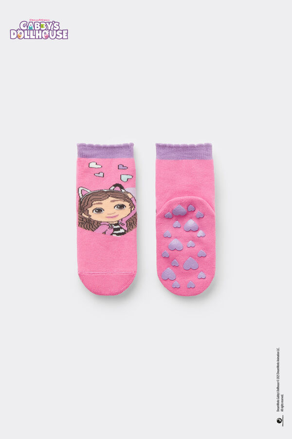 Short Non-Slip Socks with Gabby Print  