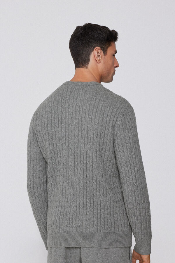 Maglia Pesante Girocollo Treccia  