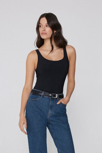 Tanktop met Brede Schouderbanden Natural Lifting 2 in 1