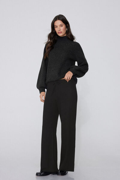 Плотные Брюки Палаццо из Смесовой Шерсти