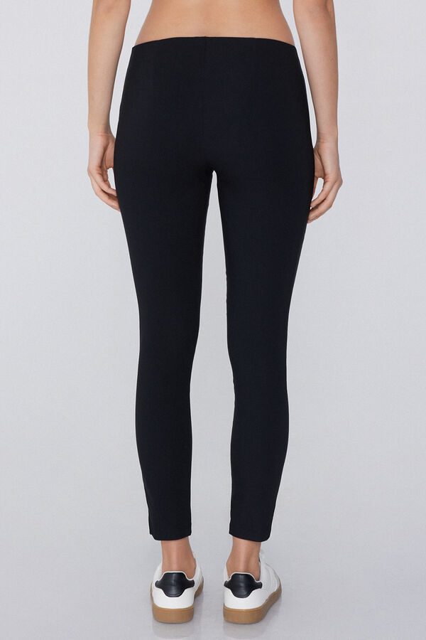 Брюки-Капри из Вискозы с Разрезами  