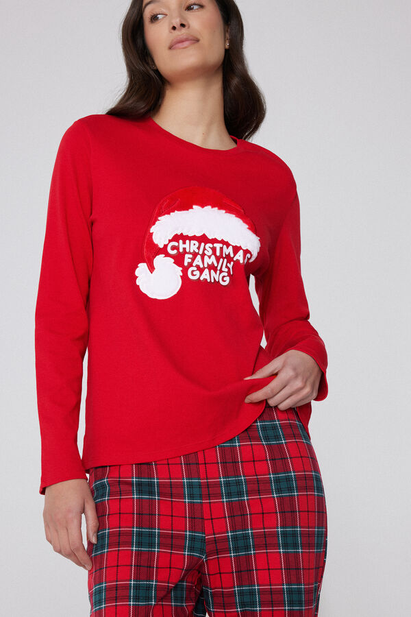 Long Heavy Cotton Pyjamas with Family Gang Patch  