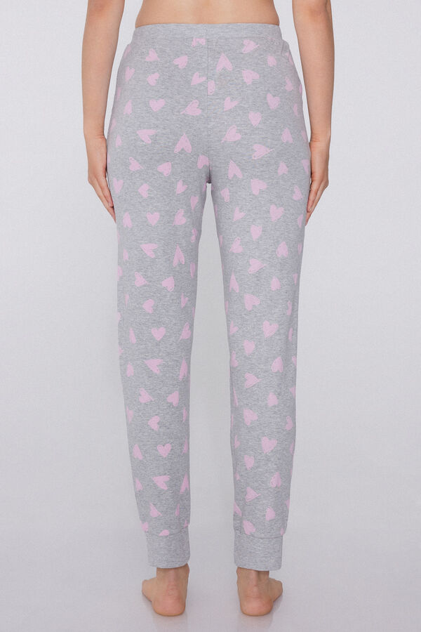 Joggery z Grubszej Drukowanej Bawełny  