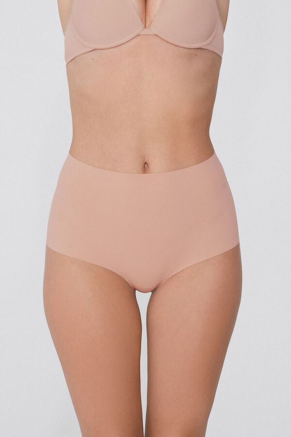 High-Waisted Laser-Cut Recycled Microfibre French Knickers  