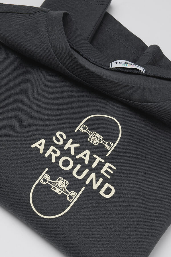 T-Shirt Bimbo Girocollo Cotone con Stampa  