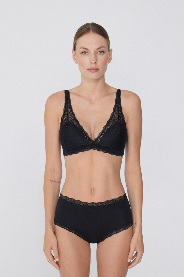Havana Recycled Lace Triangle Bra  