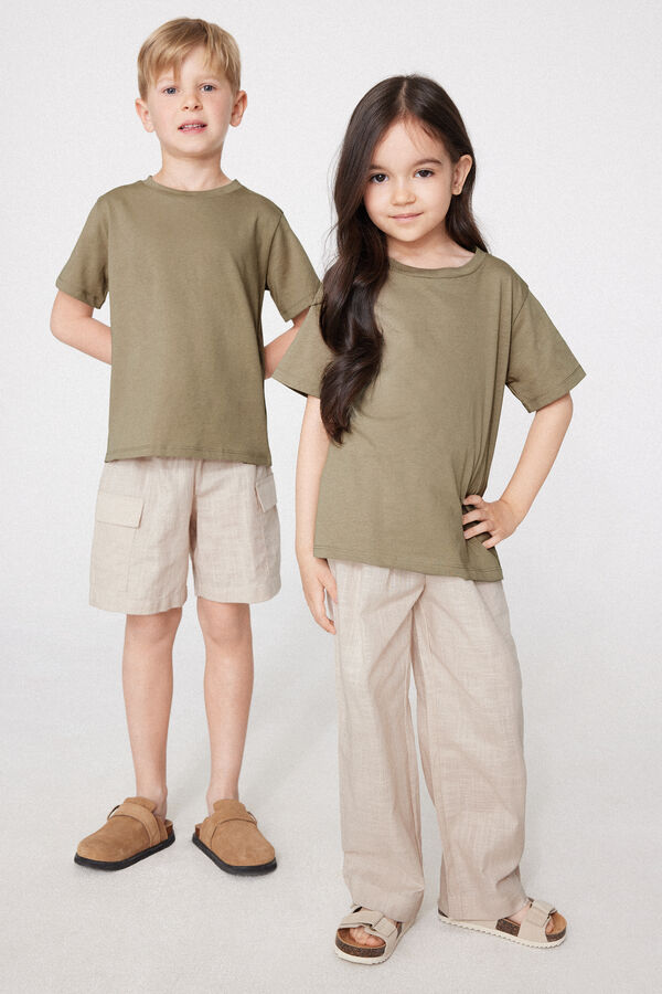 Unisex-Basic-Rundhalsshirt aus 100 % Baumwolle f&uuml;r Kinder  