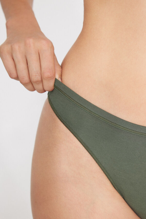 Cueca brasileira de algod&atilde;o de cintura descida  