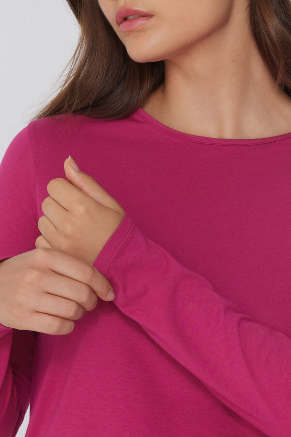 Haut Manches Longues Col Rond 100 % Coton  