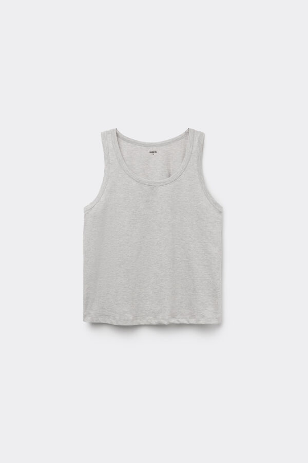 Plain Colour Cotton Camisole with Wide Shoulder Straps  