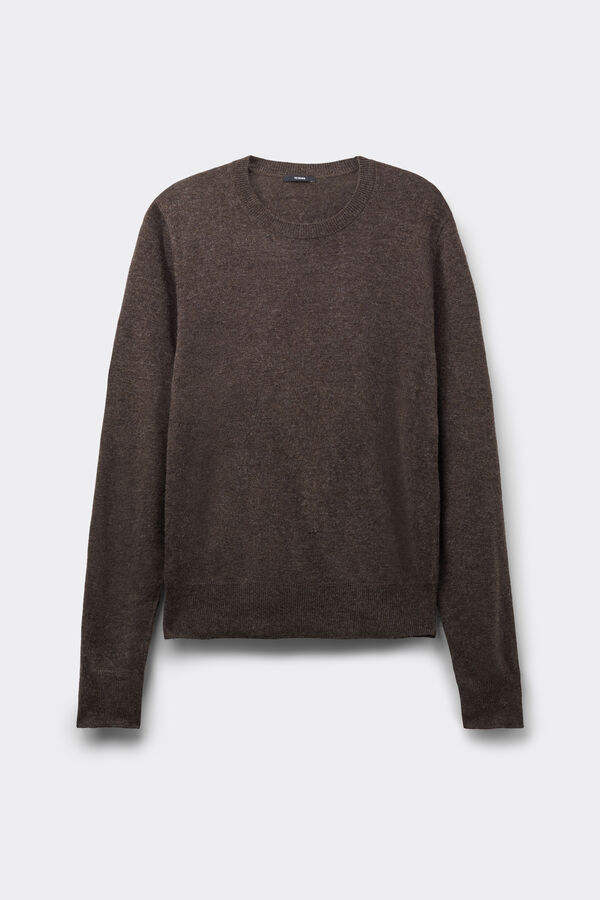 Pull Col Rond Manches Longues &Eacute;pais avec Laine  