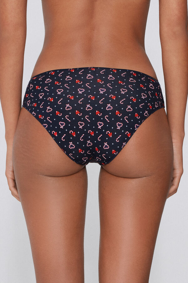 Pamut Hagyom&aacute;nyos Bugyi Nyomott Kar&aacute;csonyi Mint&aacute;val  