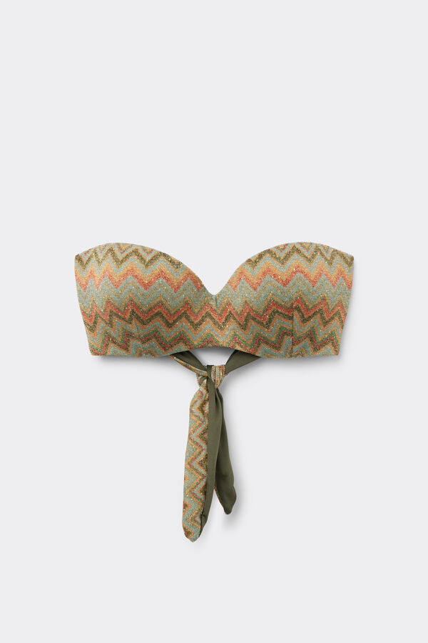 Luxury Chevron Szivacsos P&aacute;nt N&eacute;lk&uuml;li Bikini Felső  