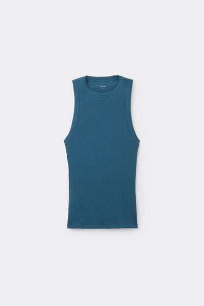 Ribbed Cotton Racer Back Camisole