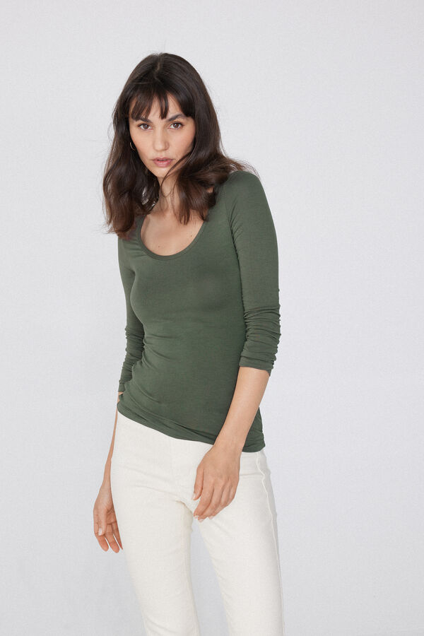 Maglia Scollo Madonna Maniche Lunghe in Viscosa  