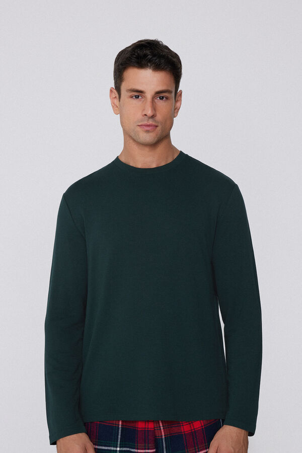 Long-Sleeved Plush Viscose Top  