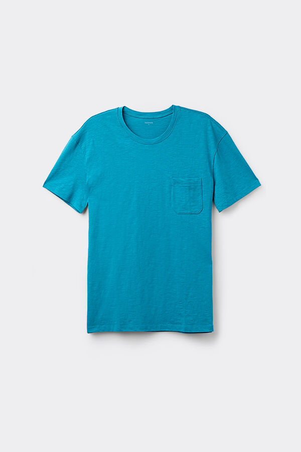 T-shirt en Coton avec Poche  