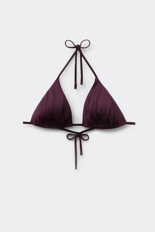 Bikini Tri&aacute;ngulo con Relleno Ligero Shiny Glam Burdeos  