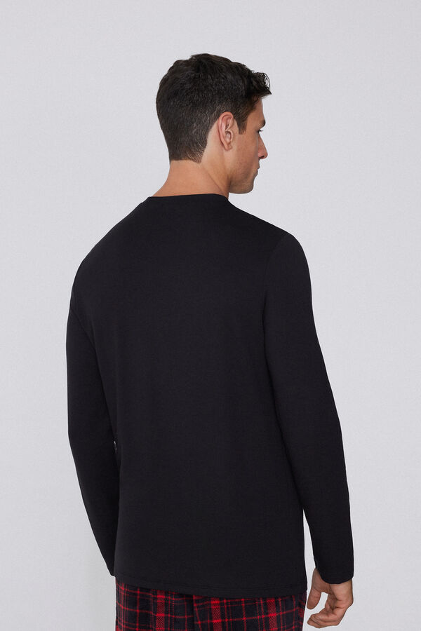 Long-Sleeved Plush Viscose Top  