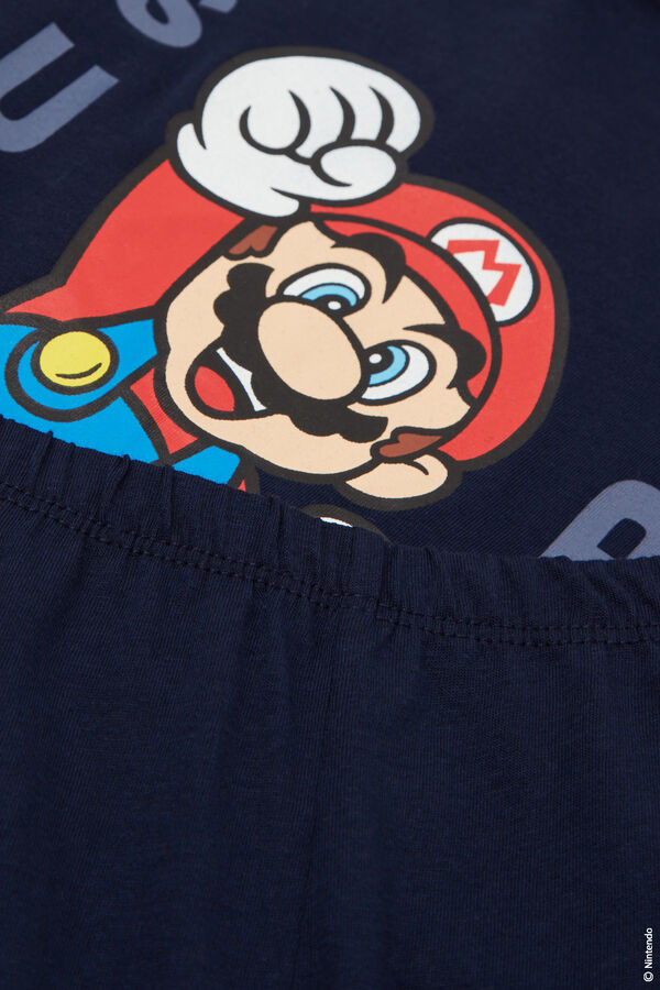 Super Mario Print Long Cotton Pyjamas  