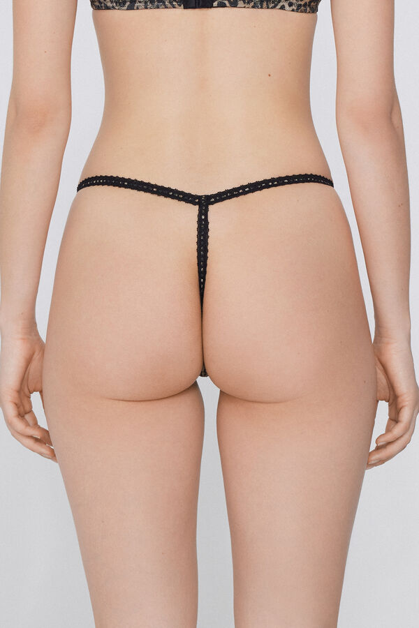 Iconic Leopard String Thong  
