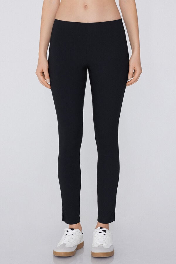 Брюки-Капри из Вискозы с Разрезами  