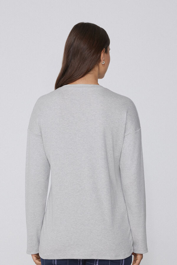 Long-Sleeved Oversized Cotton Top  